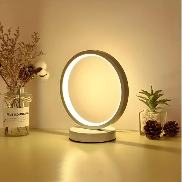 Creative Circular Table Lamp With Warm Glow, Night Light,.
