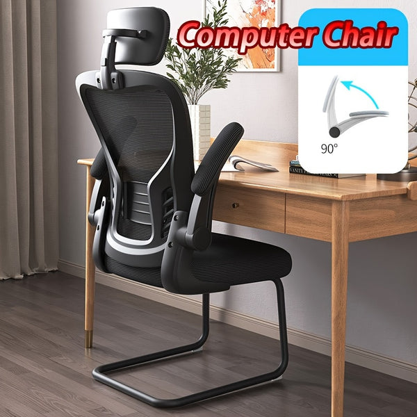 Office Chair, Entertainment Gaming Chair, Computer Gamer Chair, Ergonomic Game Chair with Adjustable Headrest and Lumbar Support, Steel Seat Legs, Mesh Chair