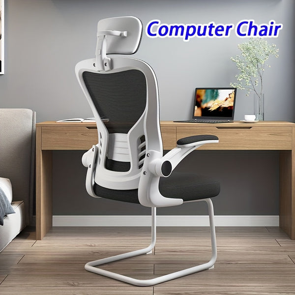 Office Chair, Entertainment Gaming Chair, Computer Gamer Chair, Ergonomic Game Chair with Adjustable Headrest and Lumbar Support, Steel Seat Legs, Mesh Chair