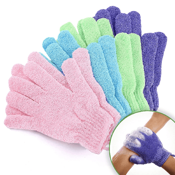 10pcs Exfoliating Bath Gloves, Bath Gloves For Shower, Double Sided Exfoliating Gloves, For Spa, Massage And Body Scrubs, Body Scrubber Bathing Accessories
