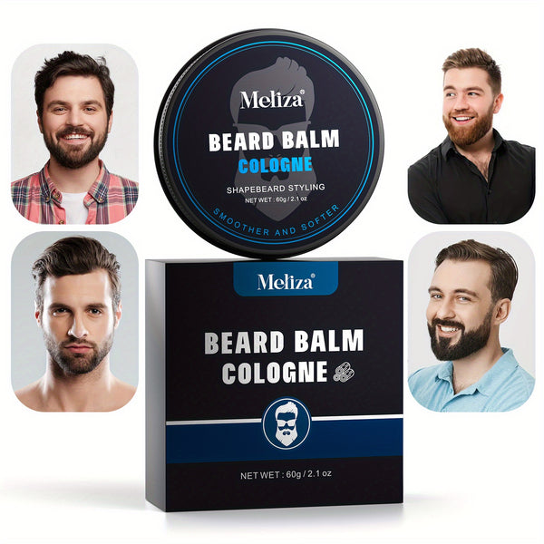 2pcs/Set Beard Balm, Natural Plant, Softens The Beard, Strengthens And Smooths The Bared