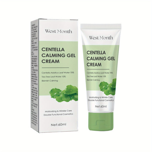 60ml Centella Calming Gel Cream, Centella Asiatica Facial Mask, Moisturizing Hydra Cream, Vegan, Cruelt-free And Preservative-free