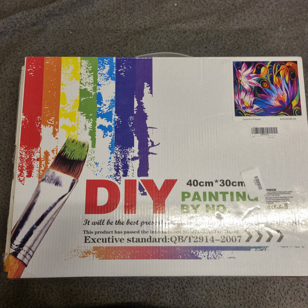 Paint by Numbers Kits Flower DIY Oil Painting Kit with Brushes and Acrylic Painting
