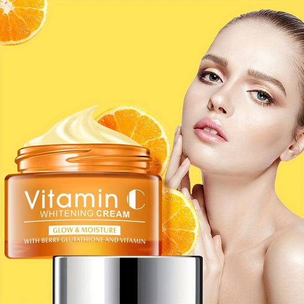 Vitamin C Moisturizing Facial Cream, Moisturizing And Refining Pores, Contains Pure Natural Ingredients Effective Smooth Wrinkle & Reduce The Look Of Aging, Fade Fine Lines, Increased Elasticity