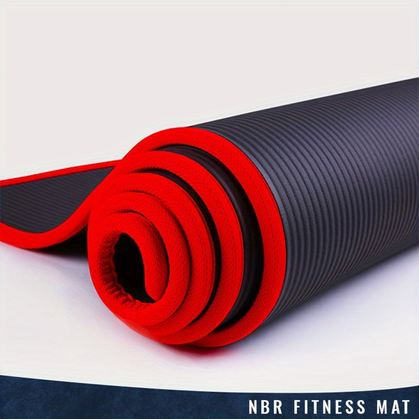 Thick Yoga Mat For Men & Women - Non Slip NBR Exercise Mat For Yoga, Pilates, Fitness And Workouts