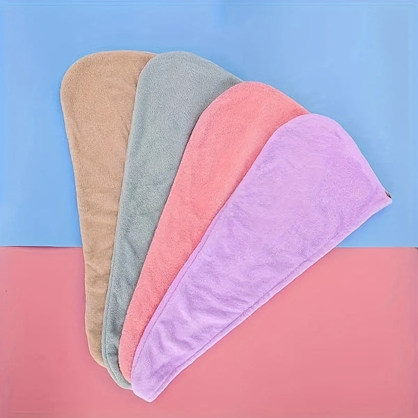 Women's Soft Shower Towel Quick-drying Hair Towel Cap Twist Hair Towel Wrap Hat For Bath, Shower, Spa Wear