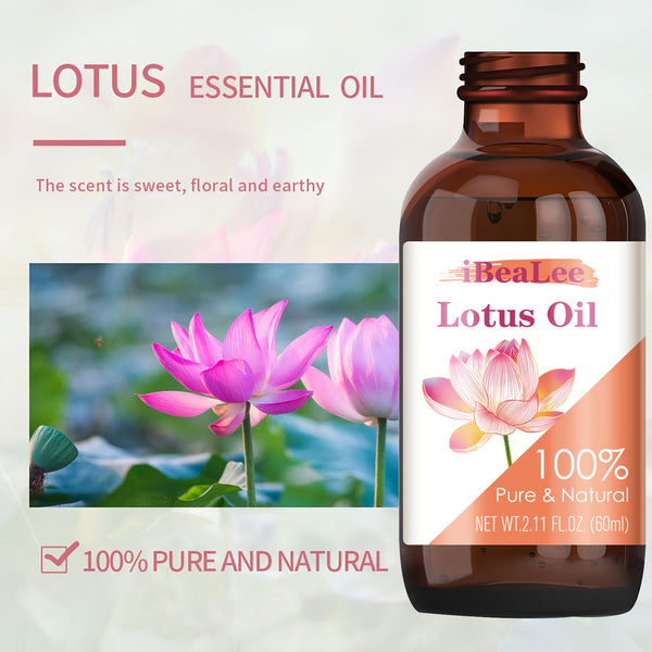 100% Pure Natural Lotus Moisturizing Facial Oil | Sea Buckthorn | Night Face Massage For Women | For Dry, Sensitive Or Mature Skin, For Aromatherapy, Glowing Skin, Hair Care | Moisturizing Oil (60ml)