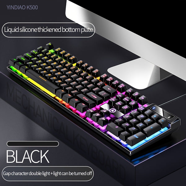 YINDIAO K500 Keyboard: Enjoy A Quiet, Responsive Gaming & Office Experience With A Universal USB Wired Keyboard