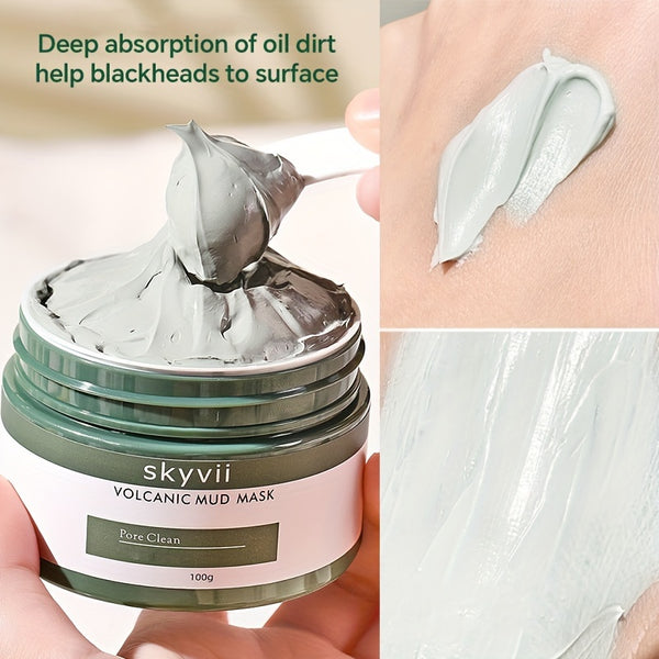 100g Volcanic Mud Mask Facial Cleansing Mask Deep Cleansing Mud Mask Smear Type Oil Control And Pore Cleansing Mask