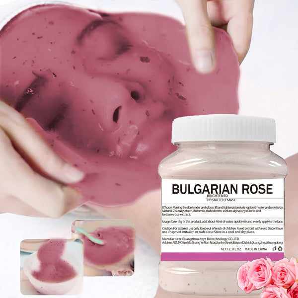 12.3Fl.Oz Bulgarian Rose Jelly Mask For Facial Skin Care, Natural Gel Hydro Face Masks, Professional Peel Off Hydro Jelly Mask, Moisturizing, Improving & Hydrating