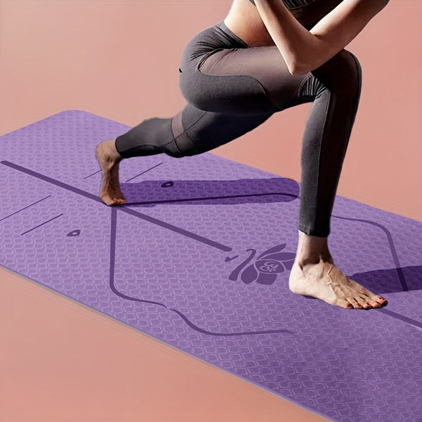 Double-sided Non-slip TPE Yoga Mat, Durable Mute Exercise Cushion Yoga Pilate Equipment