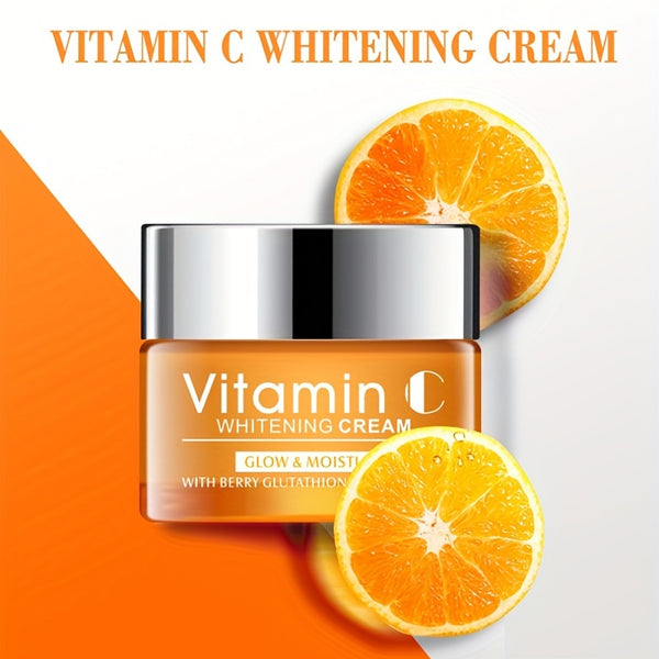 Vitamin C Moisturizing Facial Cream, Moisturizing And Refining Pores, Contains Pure Natural Ingredients Effective Smooth Wrinkle & Reduce The Look Of Aging, Fade Fine Lines, Increased Elasticity