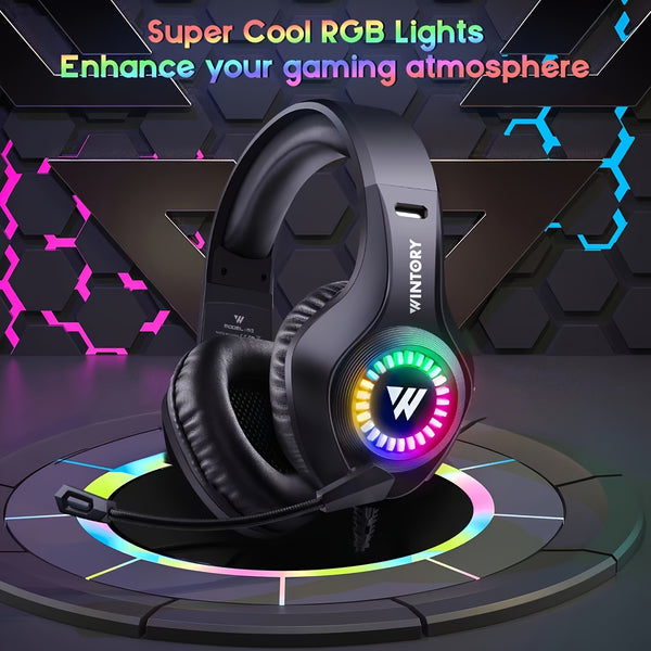 WINTORY RGB Wired Gaming Headset With Microphone