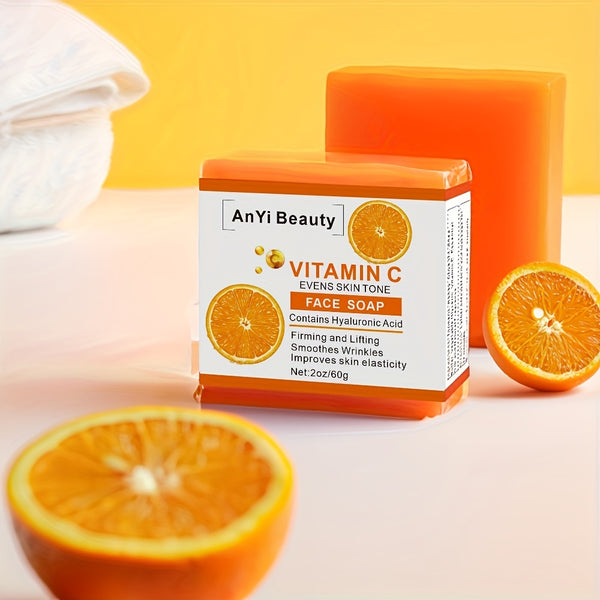 Natural Vitamin C Soap Bar For Face & Body – Vitamin C Skin Soap Wash, Intimate Areas, Underarms – Vitamin C Face Soap care Acne & Cleanses Skin – 2oz