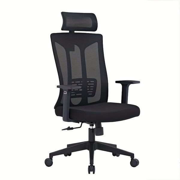 (Shipping) Approximately Ergonomic Chair Rotating Lifting Office Chair, High-quality Double-layer Mesh, PP + Slender Back + Armrest, Activity Headrest