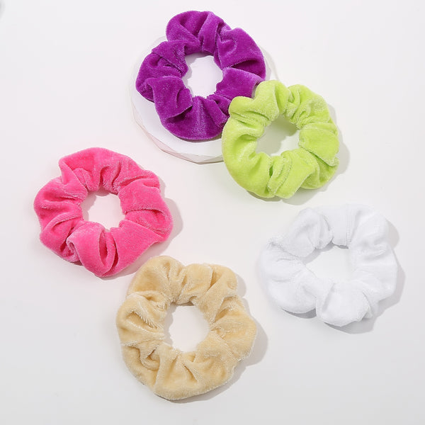 Set of 30 Velvet Hair Scrunchies with Gift Bag - Fluffy Soft Hair Bands for Women/Girls, Stylish Hair Accessories for Holidays