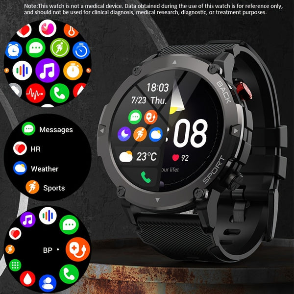 Outdoor Smartwatch For Men, Smart Watch With Wireless Call