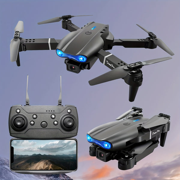 New E99 K3 Professional RC Drone, Dual Camera Double Folding RC Quadcopter Height Hold Remote Control Toy, Holiday Gift Indoor And Outdoor Cheap Drone Aircraft
