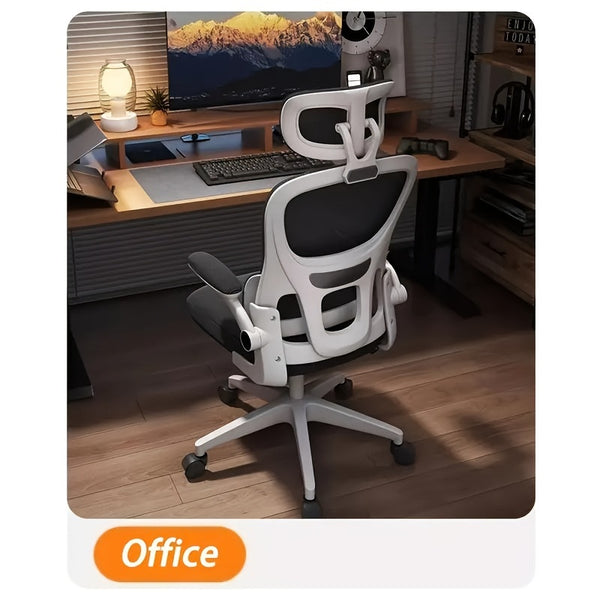 Ergonomic Office Chair, Computer Chair, Multi-purpose Gaming Chair With Headrest, Adjustable Height Chair, 360°-Swivel Seat, Adjustment Waist Support, Suitable For Both Office And Home