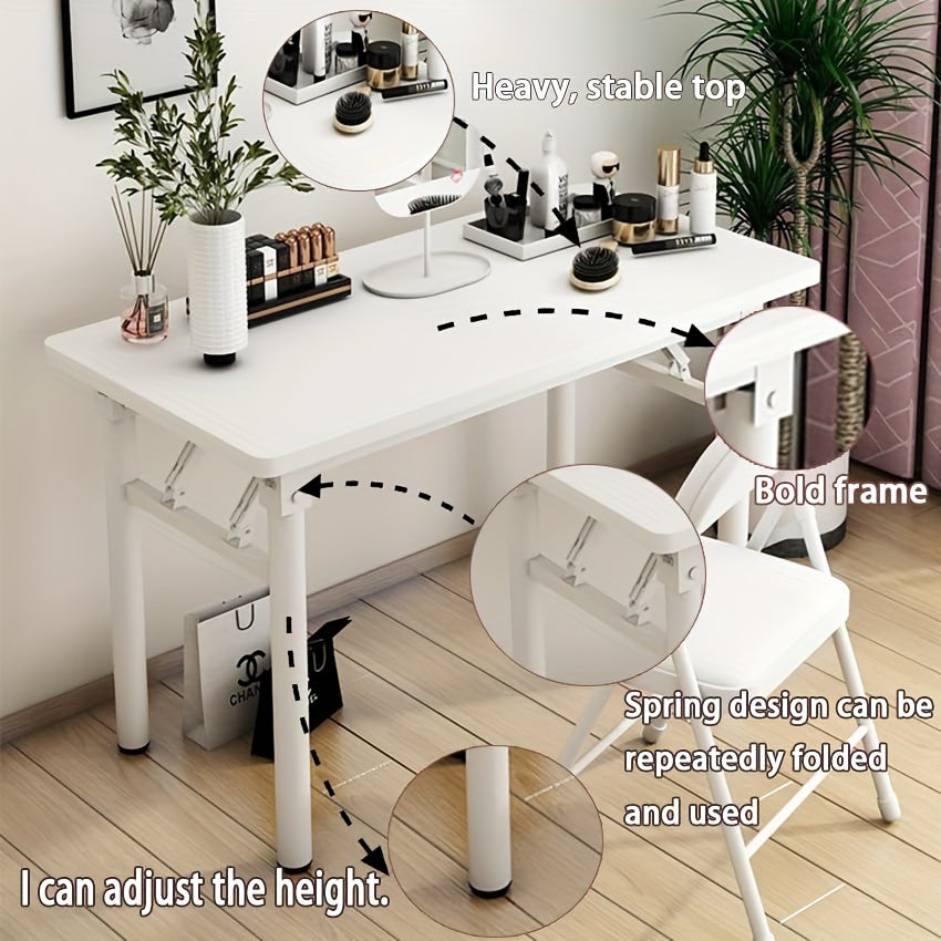Folding Computer Table Desktop Bedroom Simple Folding Table Desk Makeup Table Outdoor Stall Long Strip Table Dining Room Table