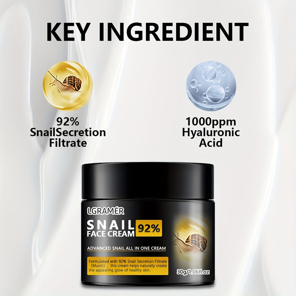 30g/60g Snail Multi-purpose Face Cream Moisturizes The Skin, Keeps The Skin Smooth And Moist At All Times, Makes The Skin Full Of Vitality And Luster, And Helps To Naturally Create A Charming Luster Of Healthy Skin