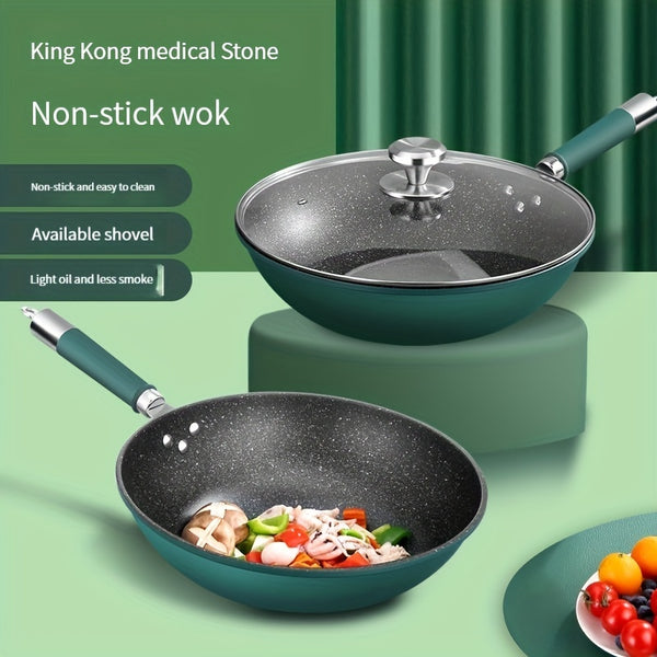 Woks & Stir-Fry Pans, Non-Stick Cast Iron Skillet