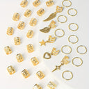  35 Pieces Of Golden Sun Mixed Set Ladies And Girls Dress Up Headwear Hair Accessories