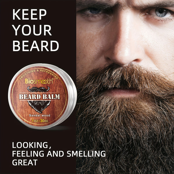 Beard Blam, Sandal Wood Scented Beard Blam, Moisturizing And Smoothing Beard, Natural Beard Blam