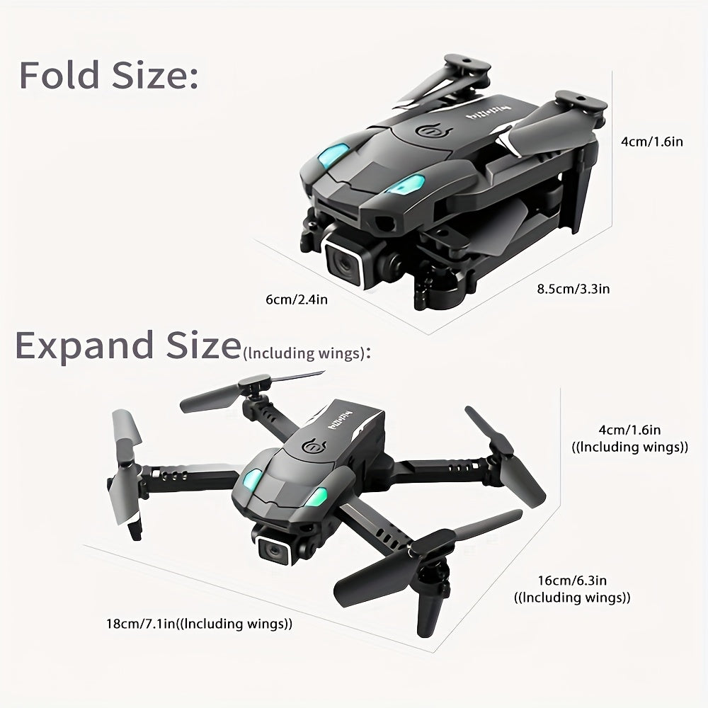 S128 Mini Drone SD Dual Camera With 1 Battery One-Key Three-sided Obstacle Avoidance Air Pressure Fixed Height Headless Mode 360° Roll 2.4Ghz WIFI FPV APP Control Foldable Quadcopter RC Toys Drone