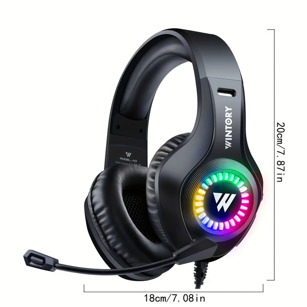 WINTORY RGB Wired Gaming Headset With Microphone
