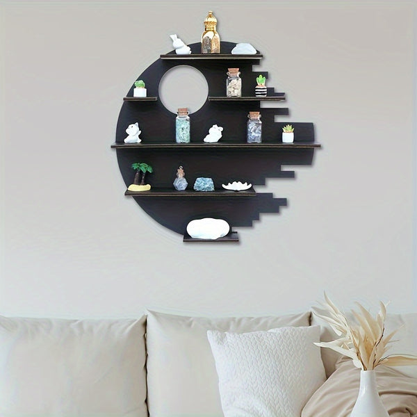 Death Planet Style Display Floating Shelf, Wall Mounted