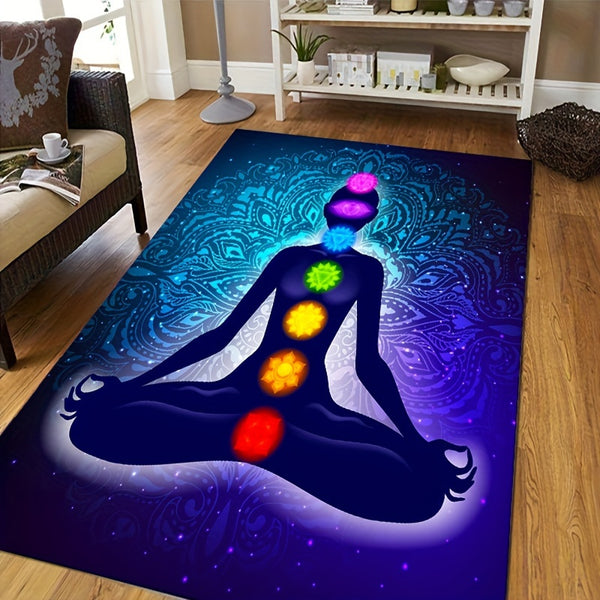 Seven Chakra Area Rugs, Anti-slip Mandala Floor Mat