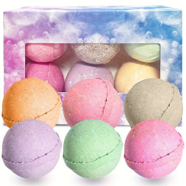 6 Packs, Foot Bath Bombs, Organic Foot Soak Bath Salt, Foot Spa Bombs For Relaxation, Suitable For Cracked, Stubborn Foot Odor