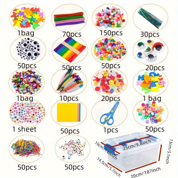Crafting Supplies School Kindergarten Home Arts And Crafts DIY Toys Creative Products Pipe Cleaners Craft Kit Supplies For Kids Christmas Birthday Gift Easter Gift