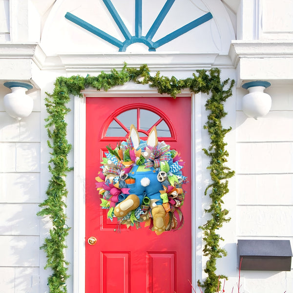 Easter Bunny Butt Wreath Decorations Spring Wreath For Front Door