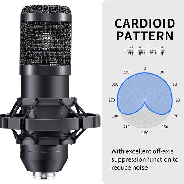 Upgrade Your Audio Quality: Professional USB Microphone Kit with Advanced Chipset for Streaming, Podcasting, Studio Recording & Gaming