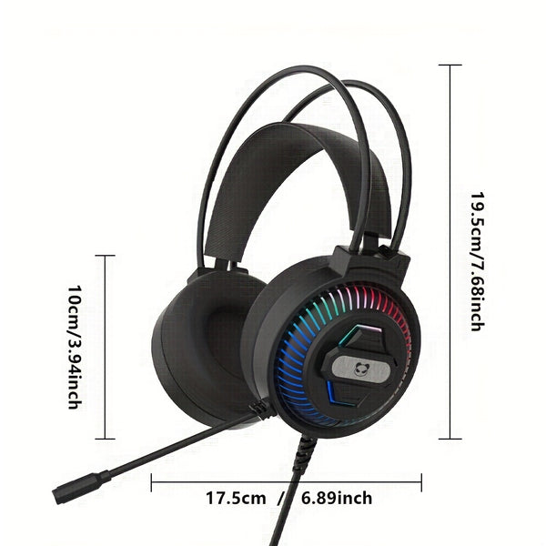 Computer Headset With Microphone Laptop Desktop Wired
