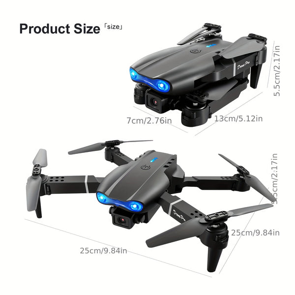 New E99 K3 Professional RC Drone, Dual Camera Double Folding RC Quadcopter Height Hold Remote Control Toy, Holiday Gift Indoor And Outdoor Cheap Drone Aircraft