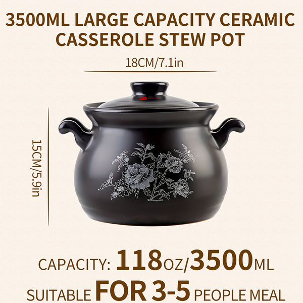 Ceramic Casserole Dish With Lid, Ceramic Stew Soup Pot