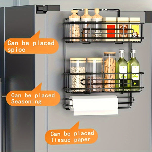 Refrigerator Spice Rack, 3/4 Layers Hanging Rack