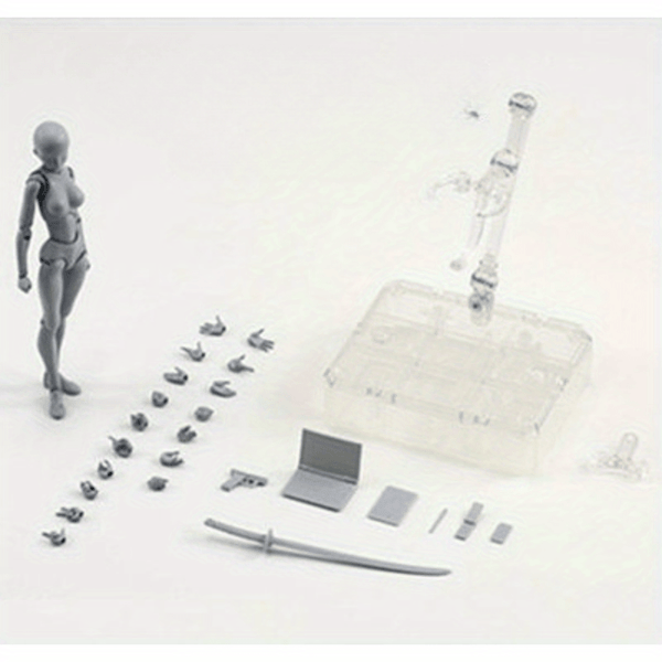 15.01cm Multi-joint Movable Figure SHFiguarts BODY KUN/ BODY CHAN Grey/ Orange Color Ver PVC Action Figure Collectible Model Toys