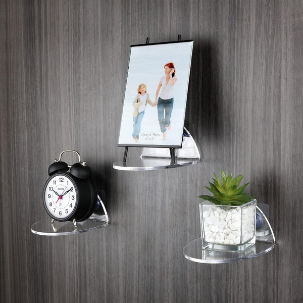 3pcs Acrylic Floating Shelves For Wall Decor, For Plants Toys