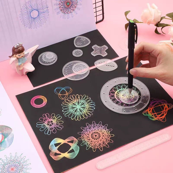 22pcs Variety Flower Ruler Painting Set: Create Endless Changes Spiral Drawings