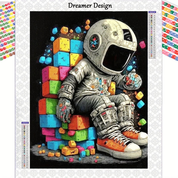 Diamond Painting Kit Astronaut Full Diamond Mosaic 5D DIY Cross Stitch Kits Diamond Art Home Decoration