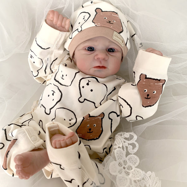Reborn Baby Boy Dolls, 3D-Paint With Vein Detail And Cloth