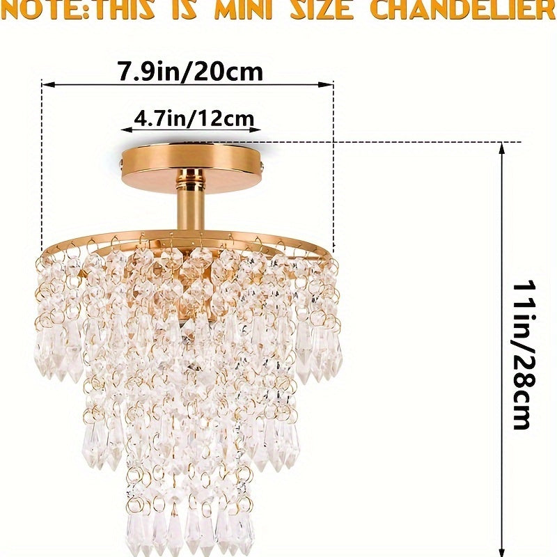 Modern Mini Crystal Chandelier Recessed Ceiling Light.