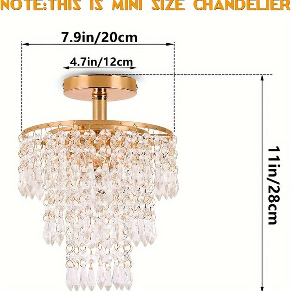 Modern Mini Crystal Chandelier Recessed Ceiling Light.