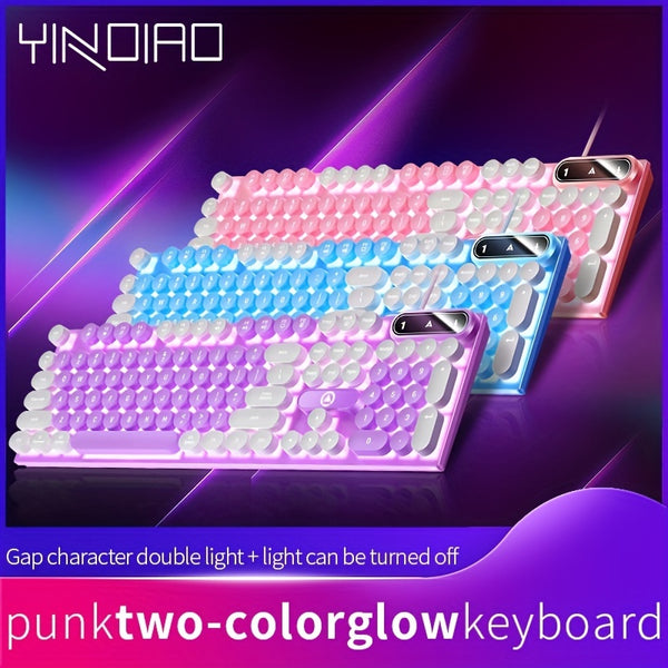 YINDIAO K600 USB Wired Keyboard For E-sports Gaming Home Typing Office Desktop Computer Notebook