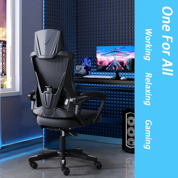 Computer Chair, Multi-purpose Height Adjustable Gaming Chair With 360°-Swivel Seat And 145° Lie Down, Suitable For Home, Office And Gaming