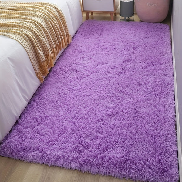 Silk Wool Girl Bedroom Bedside Carpet, Plush Home Mats